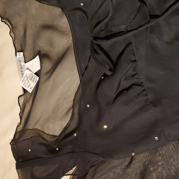 Silky Dress plus Slip with Sparkle Rhinestones NWT - Picture 6 of 6